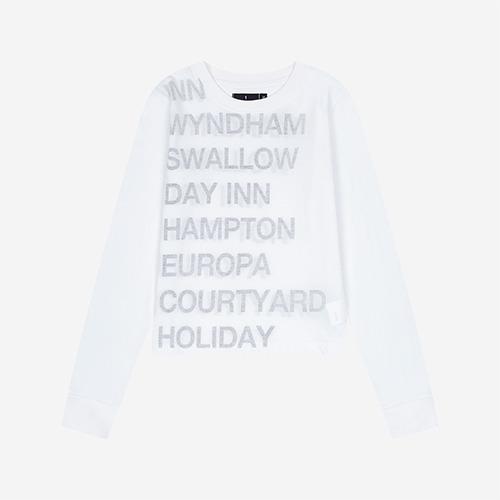 1/2 HIGHWAY INN L/S TEE (WHITE/BLACK)