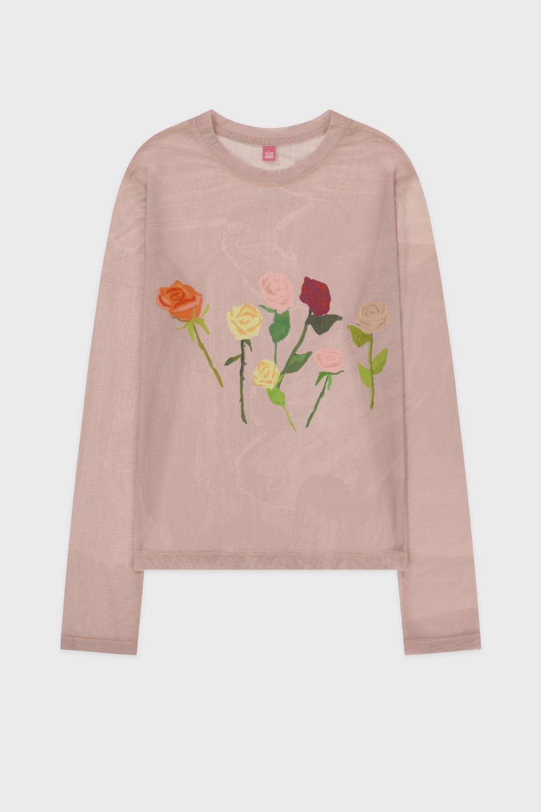SN Texture Flower Long Sleeve (Pink)