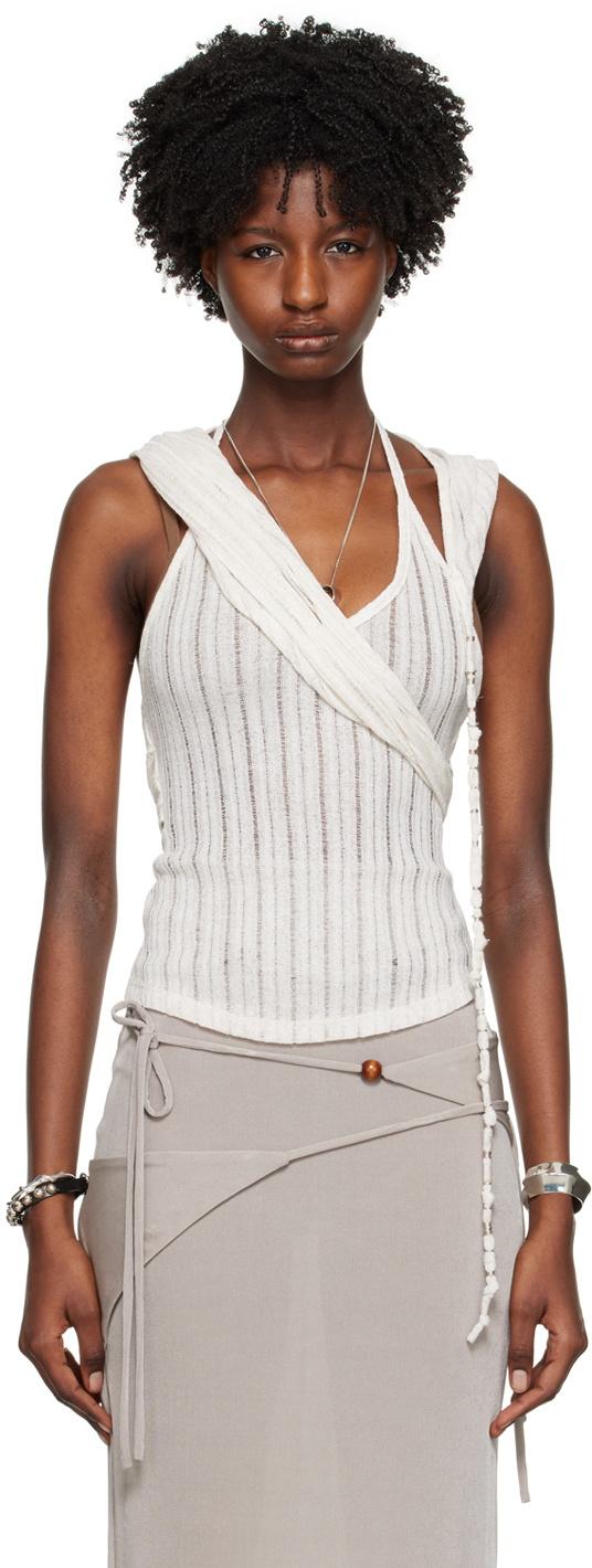 Hyein Seo Off-White Hooded Tank Top