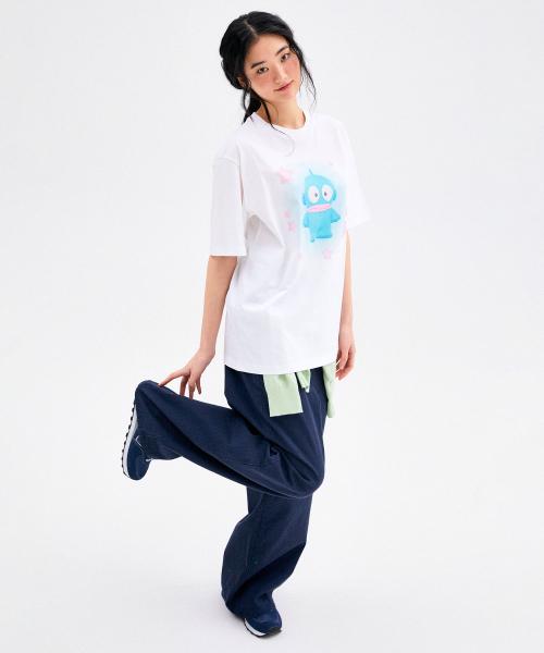 [산리오캐릭터즈] 반팔 티셔츠(WHITE)_SPRLG25U05