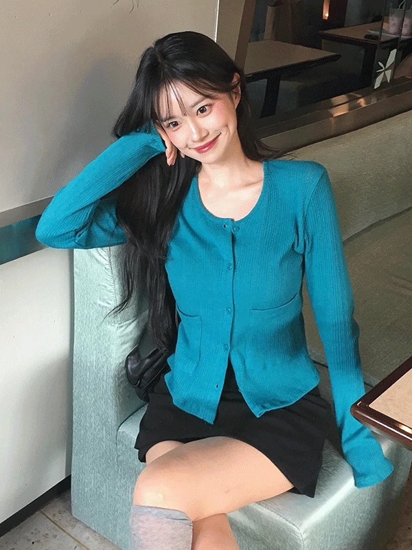 나나 펀칭 코튼 가디건 (3color)