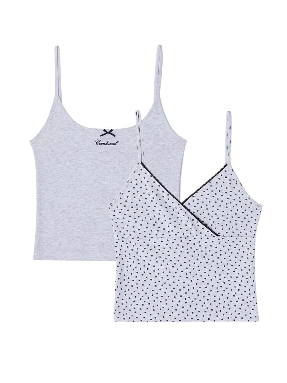 STAR LAYERED SLEEVELESS SET_NAVY