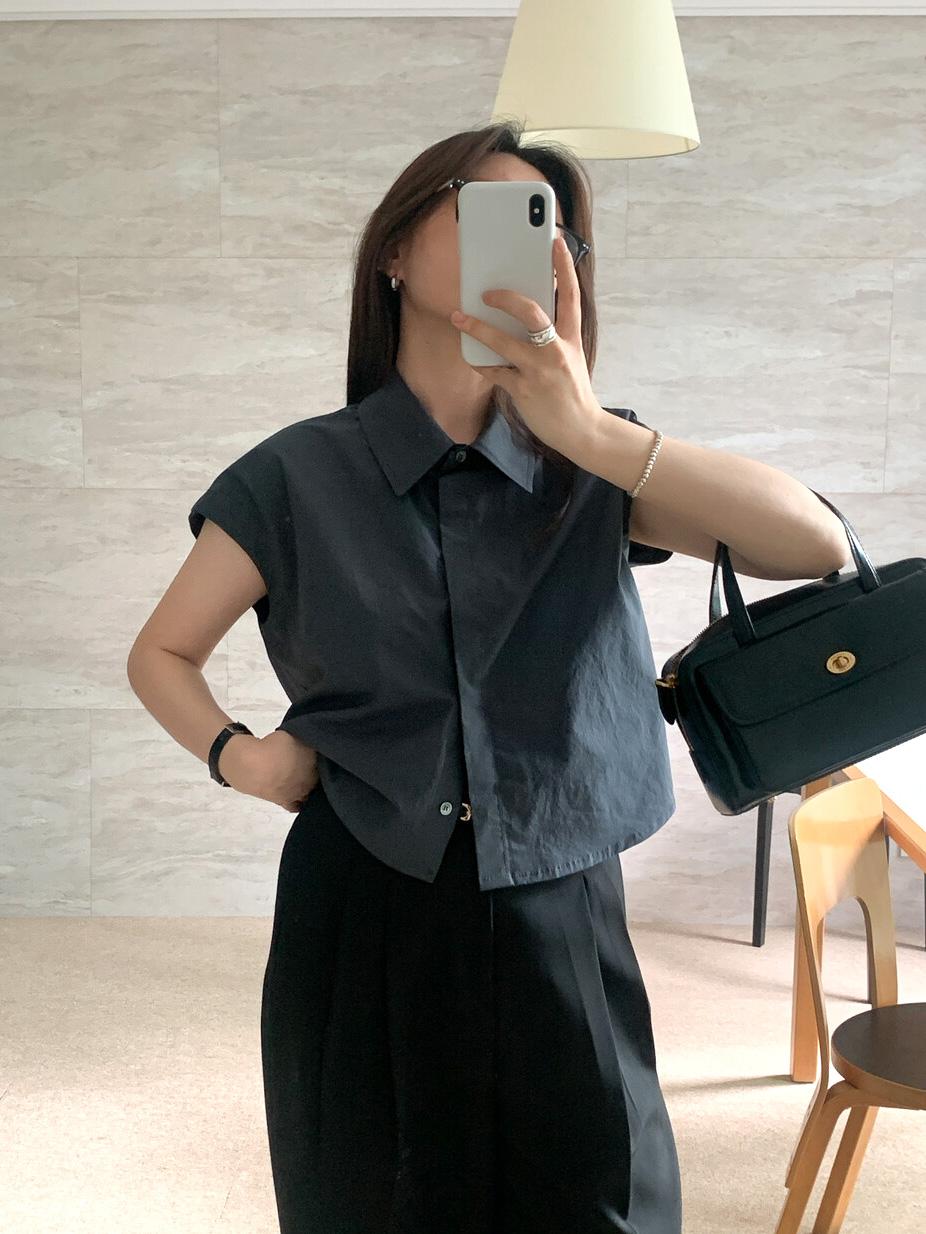 세이 캡소매 셔츠(3color)