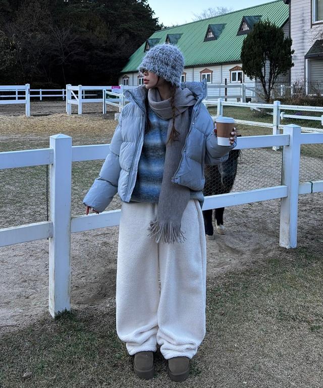 워무드마인 (UNISEX) 루어 플리스 스트링 PT / 겨울 오버핏 후리스 원턱 와이드 조거 트레이닝 벌룬 기모 팬츠 바지 와이드팬츠 뽀글이 후리스바지 겨울바지 기모바지 기모와이드팬츠