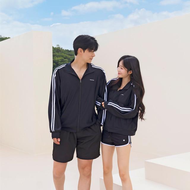 자외선차단 특대형 커플 집업래쉬가드 benjamin black