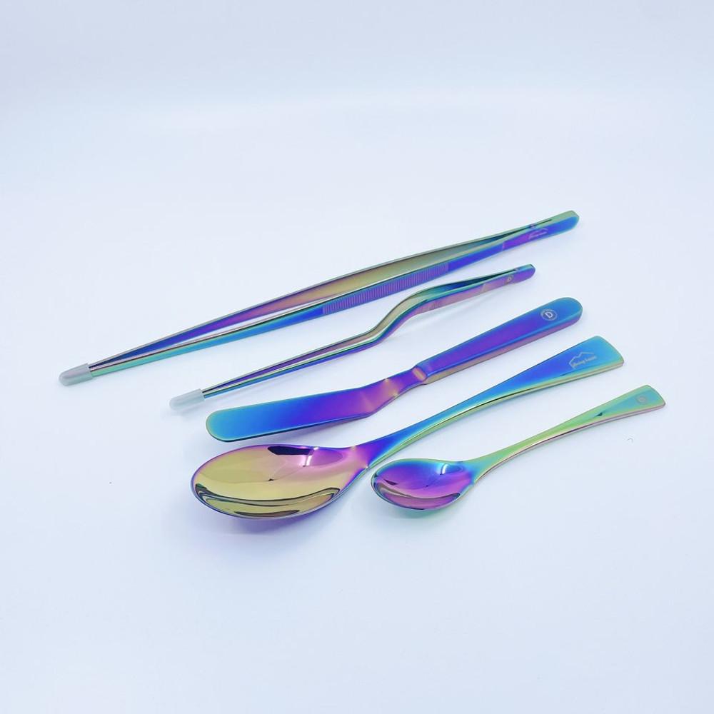 다이닝하우스 3종 5종 요리핀셋 조리용핀셋 천뚱 캠핑용 트위져 트위저 퀸넬스푼 스페츌라 3종세트 실버(Silver)