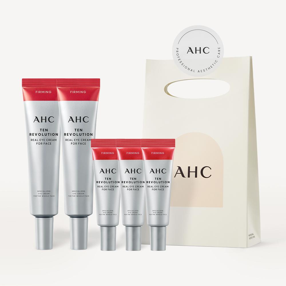 [아이크림선물] AHC 탄력 아이크림 텐 레볼루션 35ml 2개+7ml 3개+쇼핑백