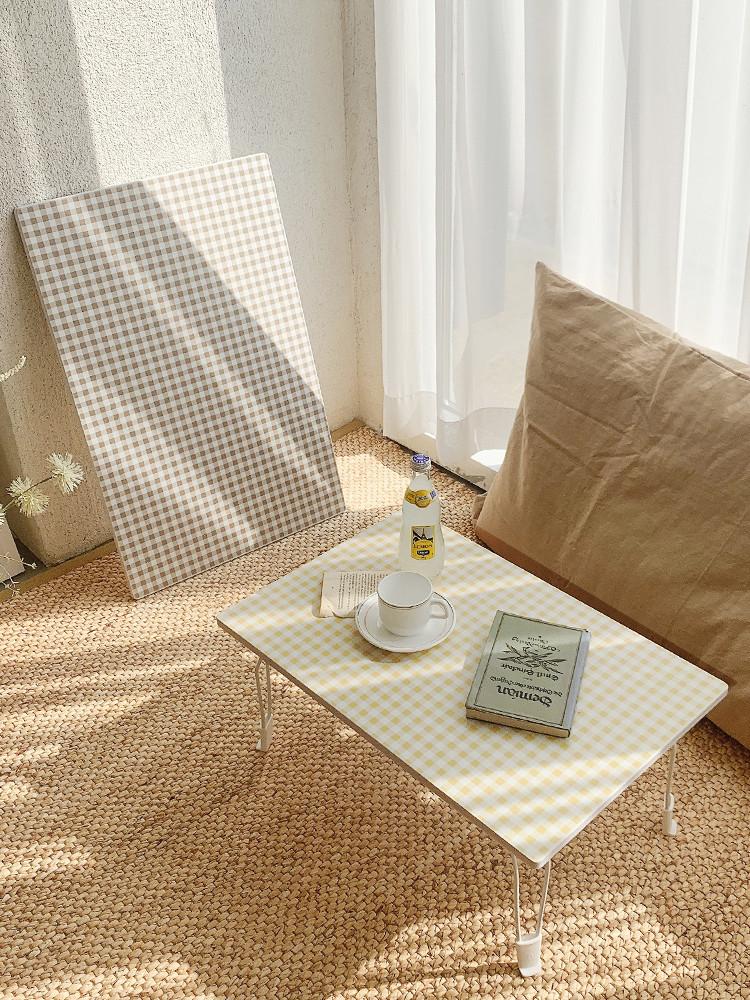 체크 접이식 테이블 빈티지 좌식 밥상 원룸 공부상