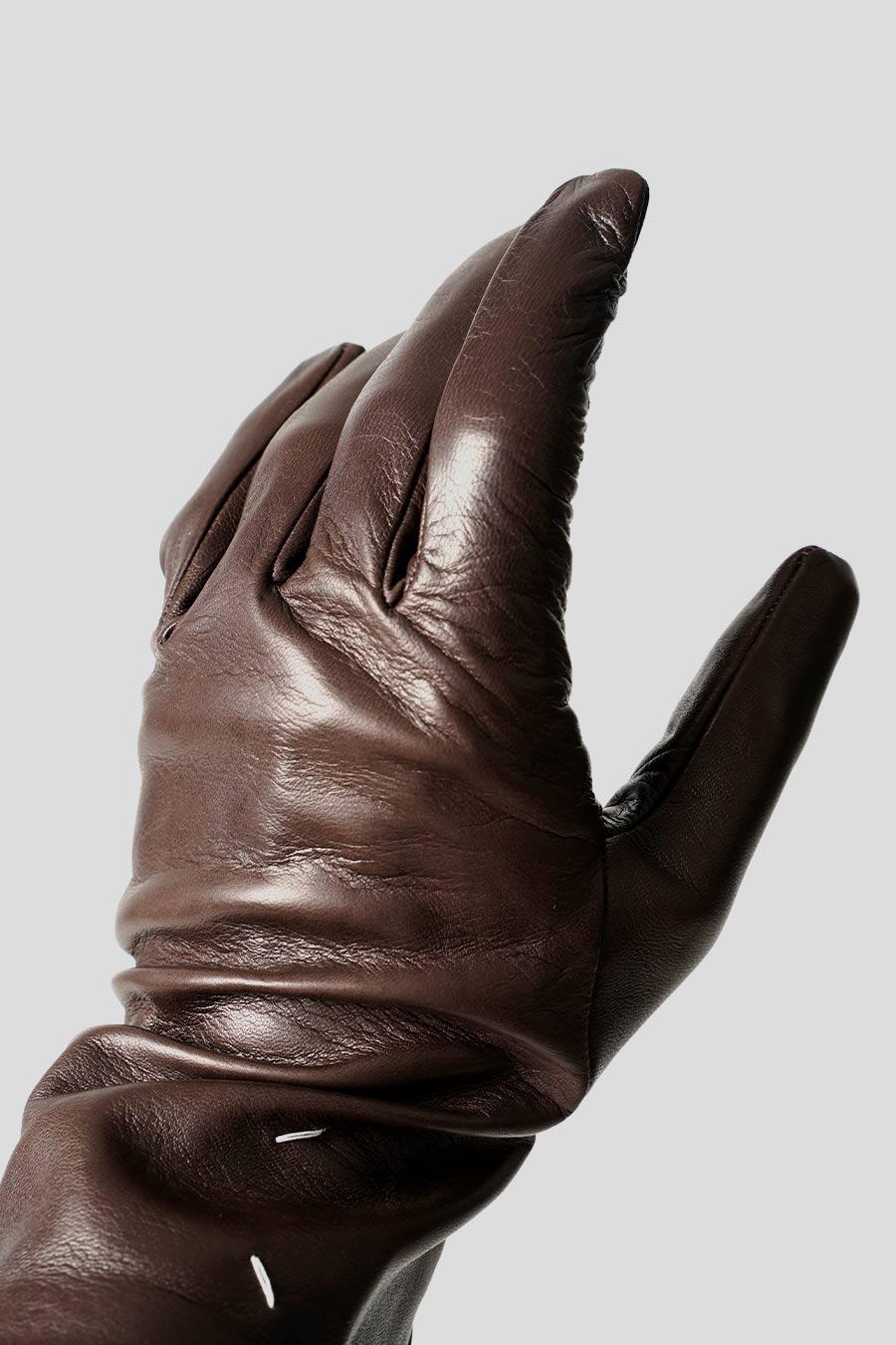 GANTS FOUR STITCHES MARRON - L