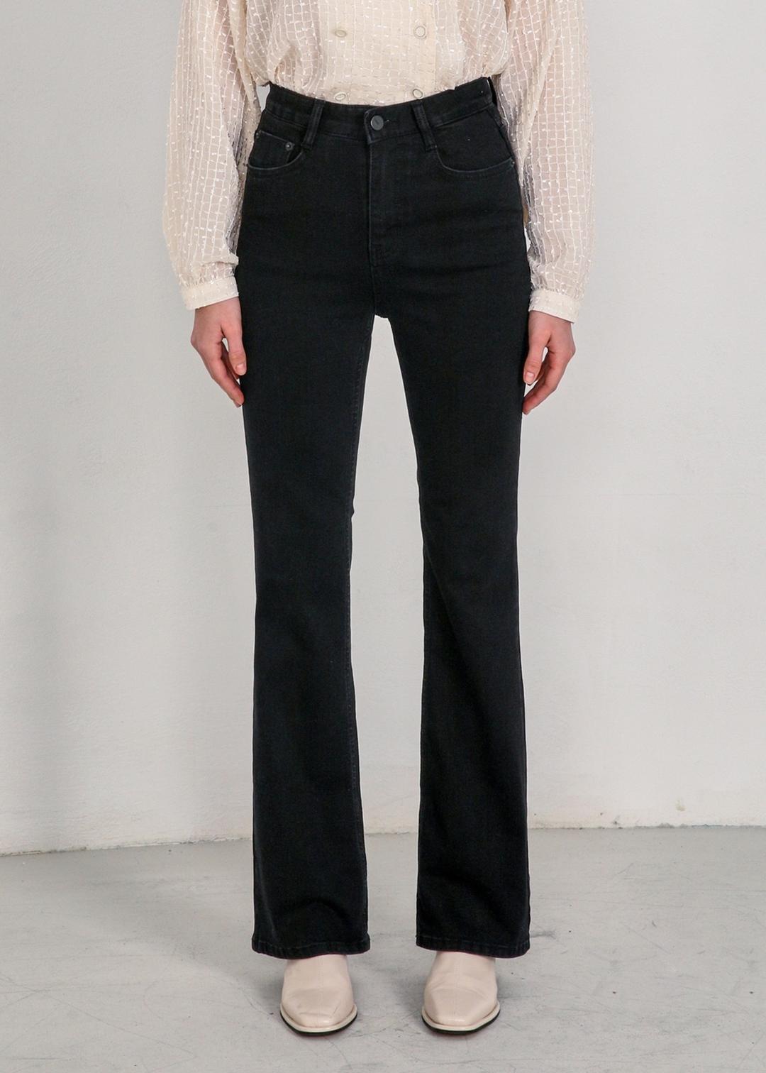 [-6cm 숏버전 추가] W53 롱 세미 부츠컷 데님 팬츠_흑청