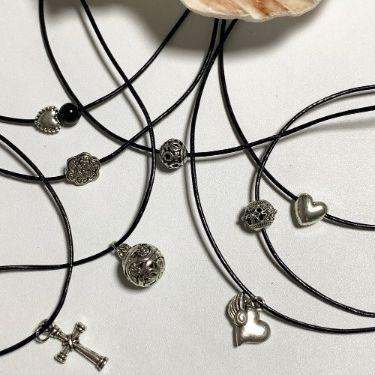 Antique daily leather necklace (8type) / 엔틱 가죽 목걸이