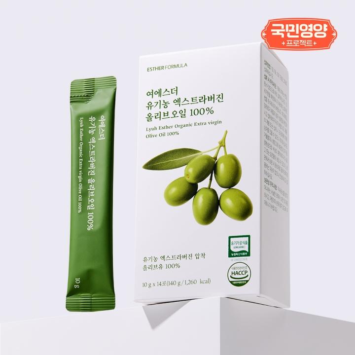 [6박스] 국민영양 여에스더 유기농 엑스트라버진 올리브오일스틱 100%