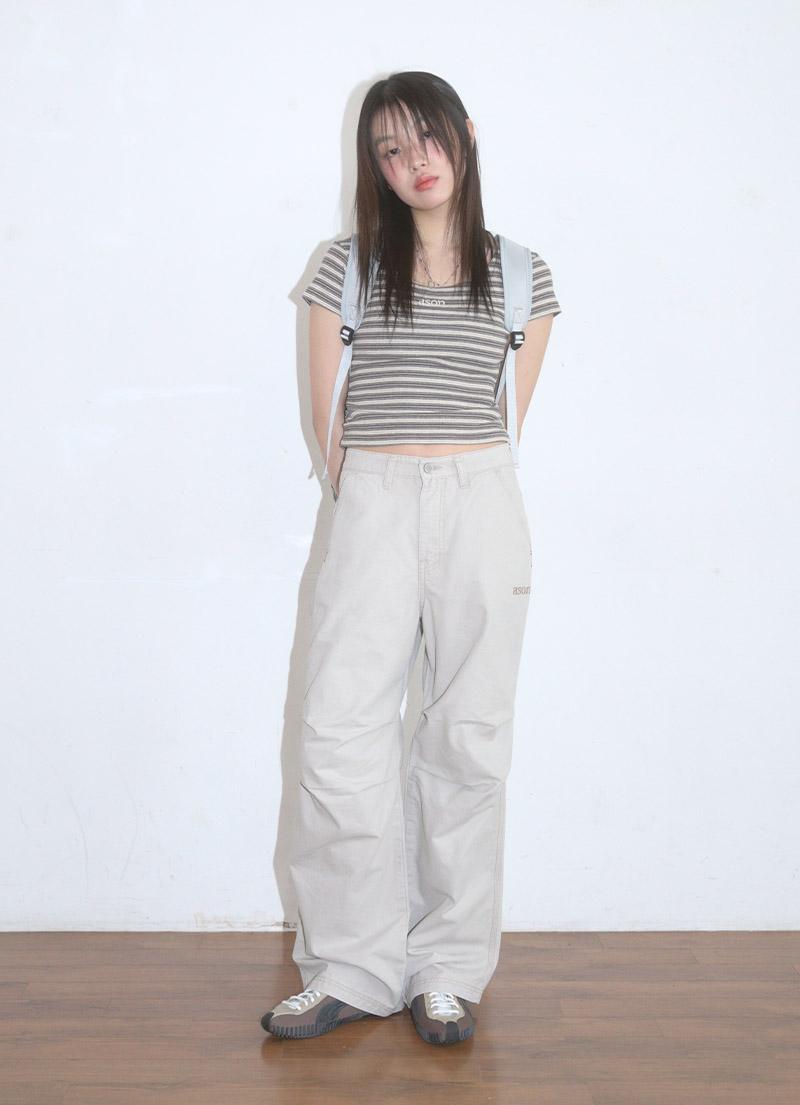 NELL PARACHUTE PANTS / LIGHT BEIGE
