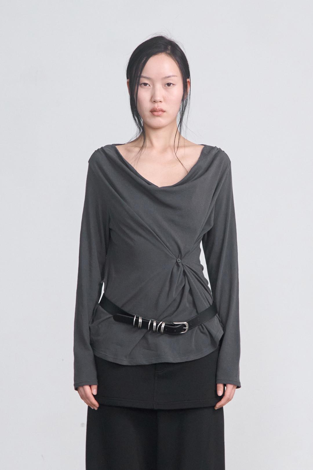 Button Round Top _ Charcoal