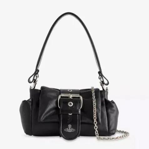 비비안웨스트우드 해이즐 트레저 레더 숄더백 핸드백 블랙