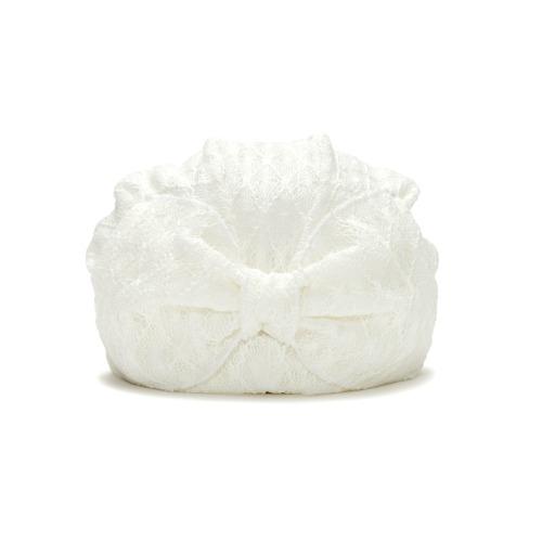 [NEW -10%] TURBAN HAT_RIBBON_LACE WHITE