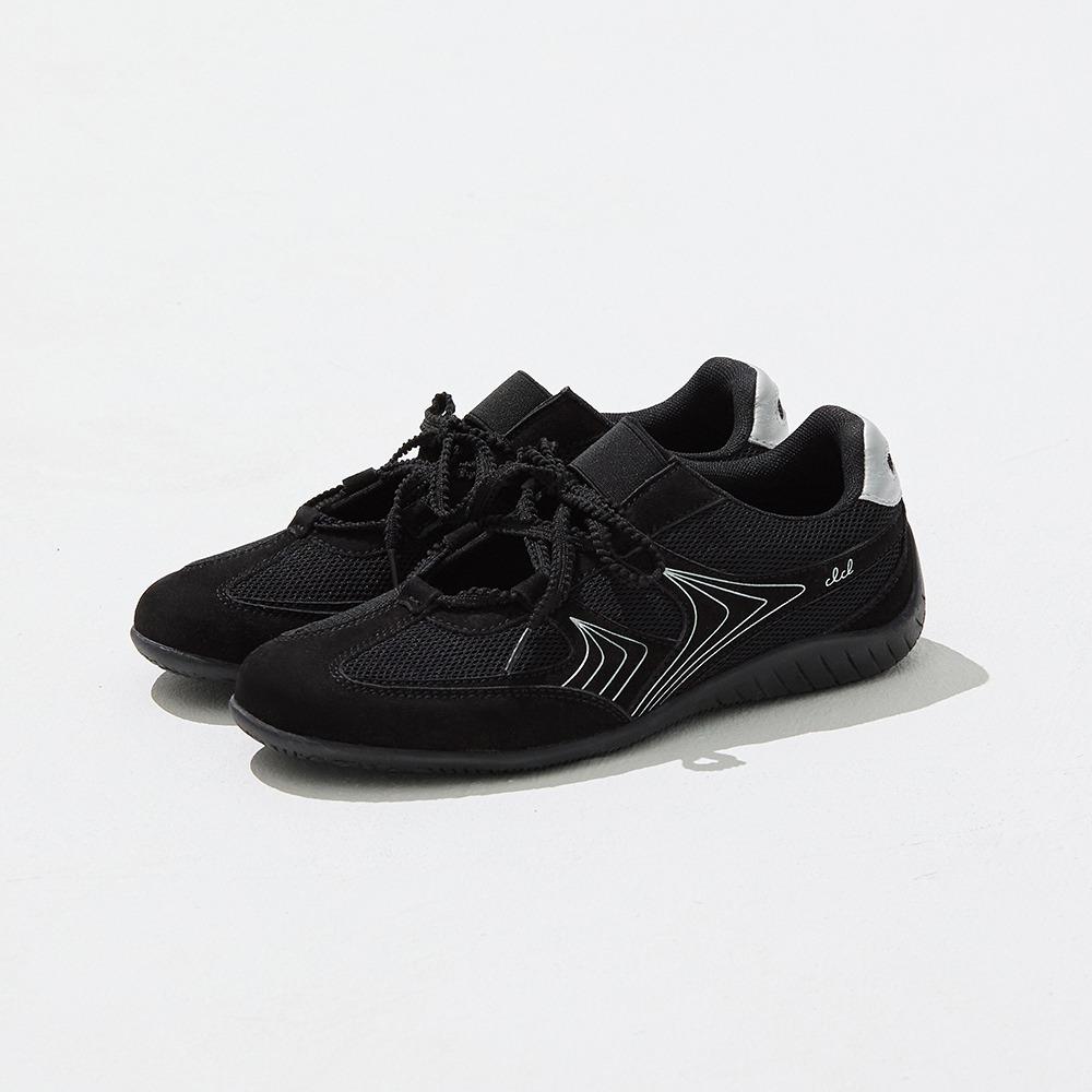 Nudge Lace Up Sneakers - Black