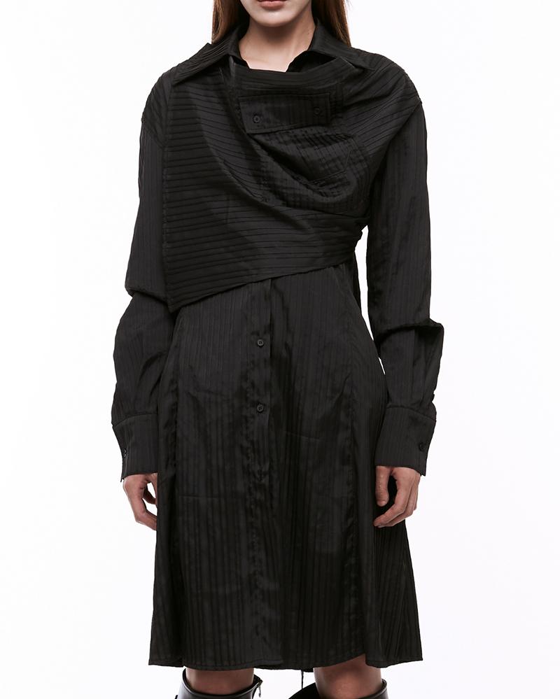 Draping one-piece (Black)