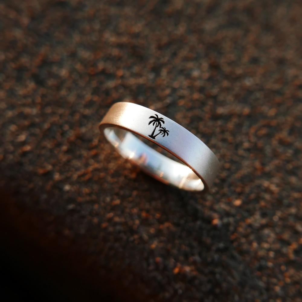 여름반지 야자수 각인 반지