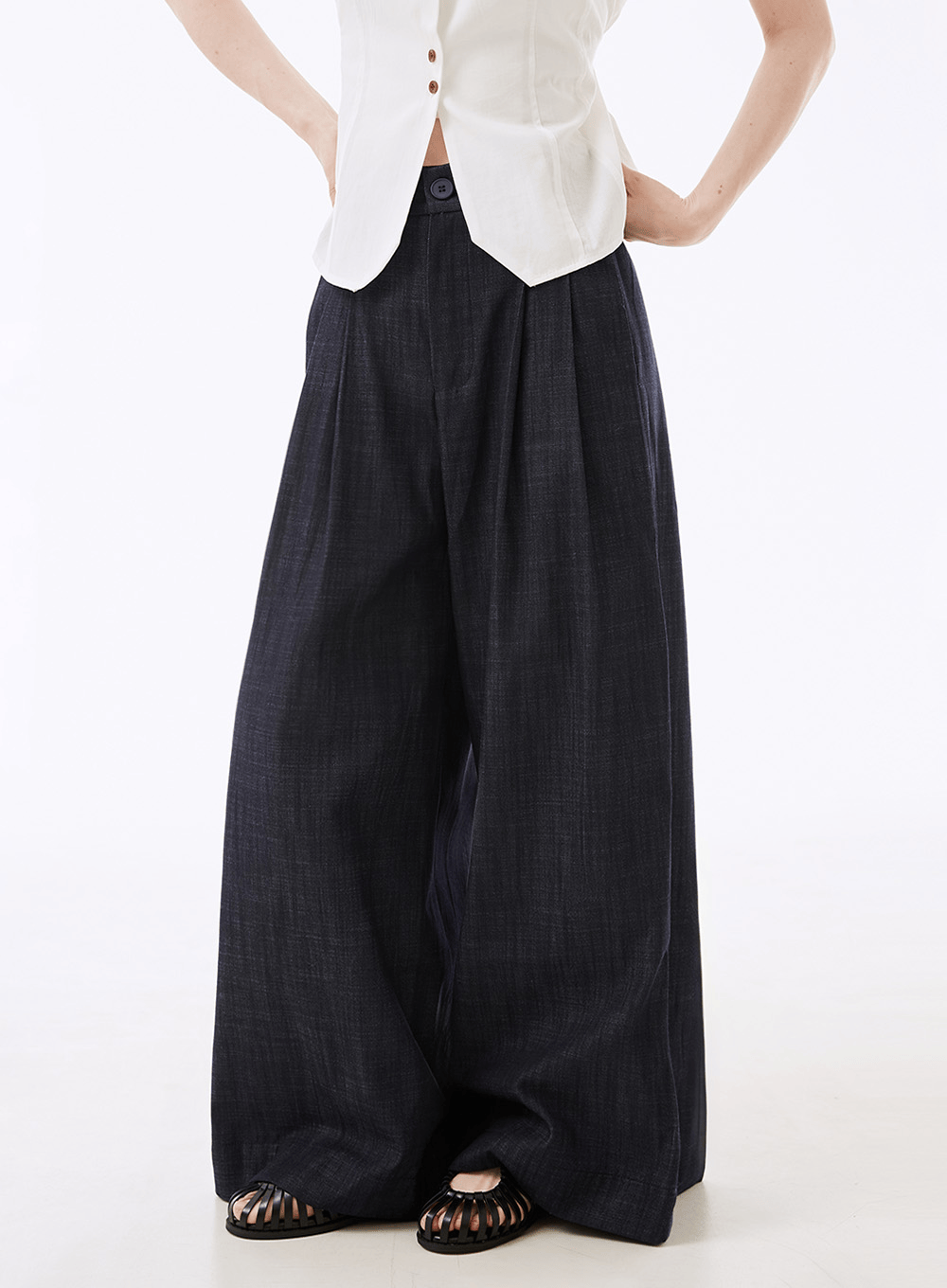 그리트 썸머 와이드 데님팬츠