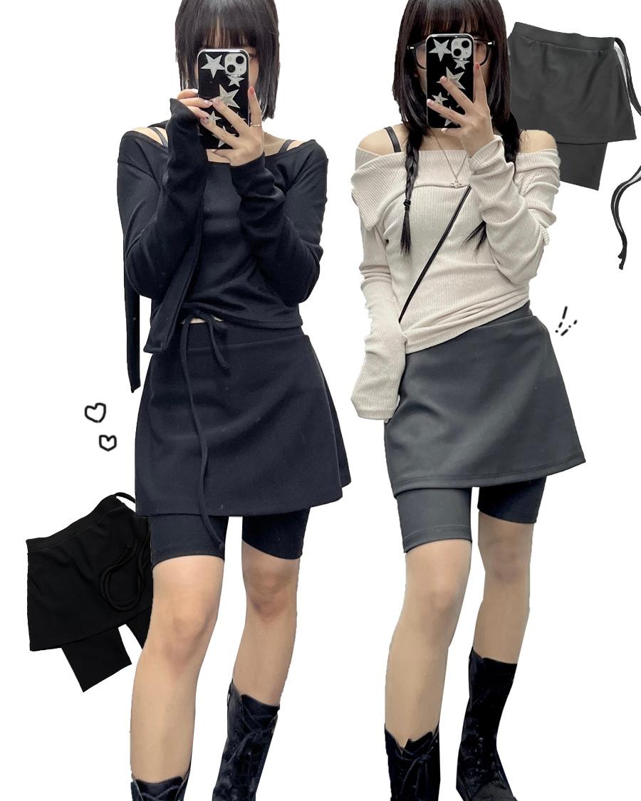 봄ver추가* y2k mini skirt pants - 와투케 미니 스커트 팬츠 치마레깅스 치마바지 속바지치마