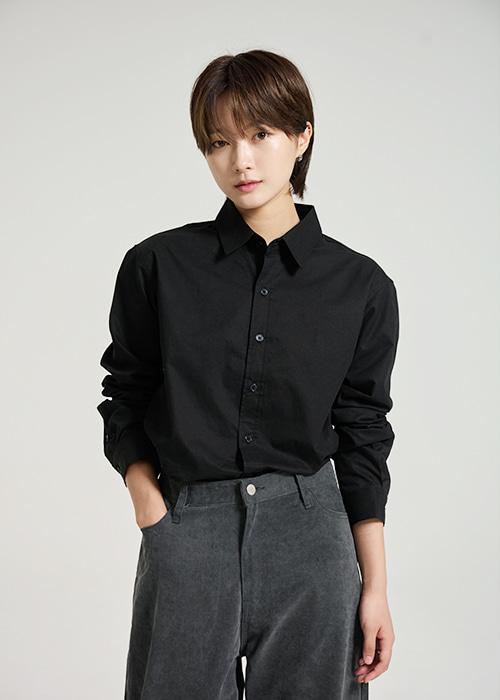 고밀도 바이오 베이직 셔츠 / black