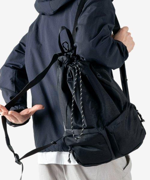 아모멘토 SHEER RIPSTOP DRAWSTRING BACKPACK (GREY) - 위시버킷
