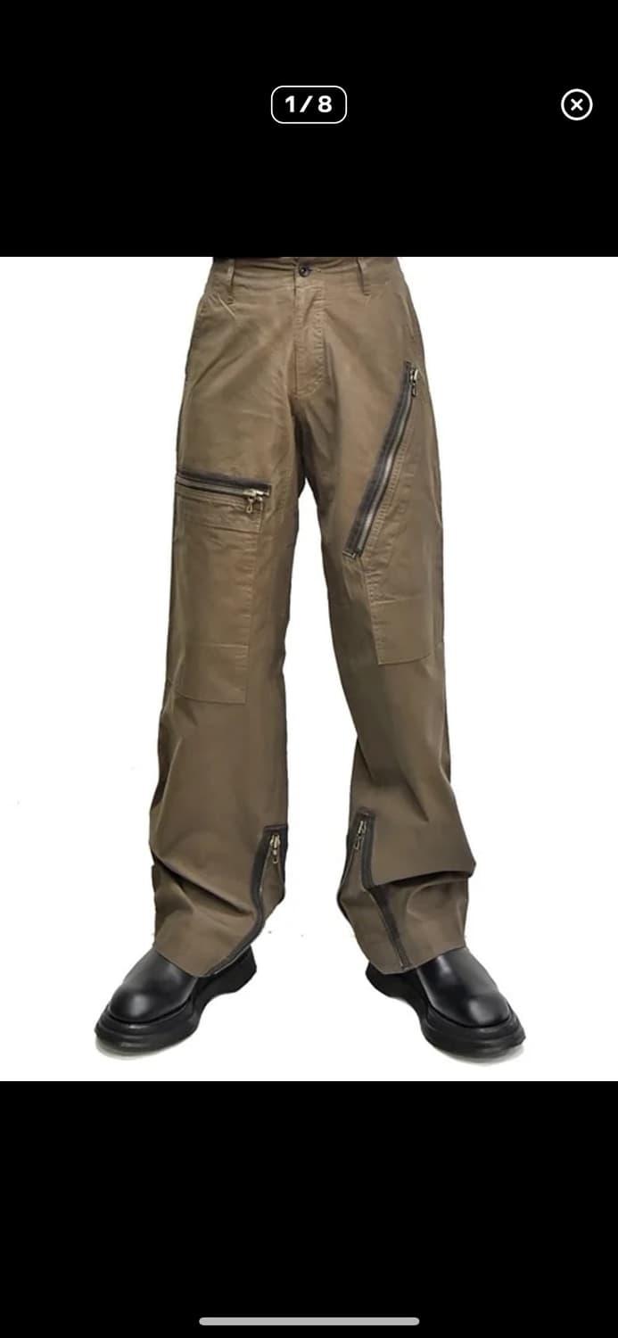 [새상품]1] 율리우스 08AW 왁스 코팅 밀리터리 지퍼 팬츠 | 후루츠패밀리
