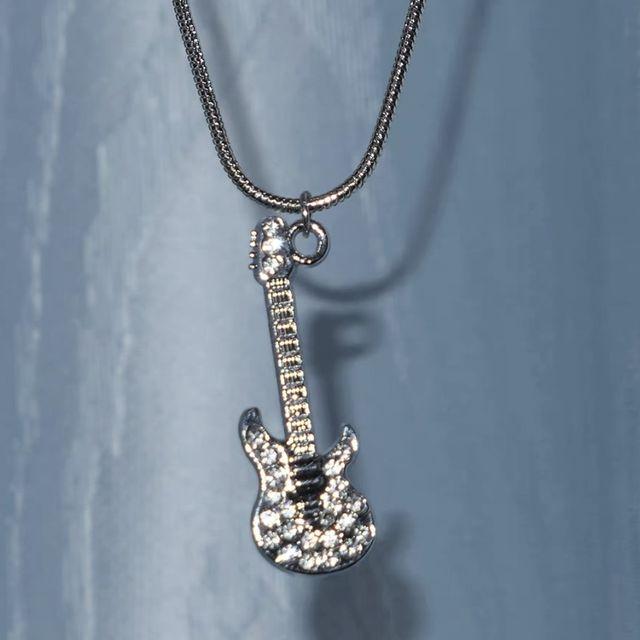 guitar cubic necklace