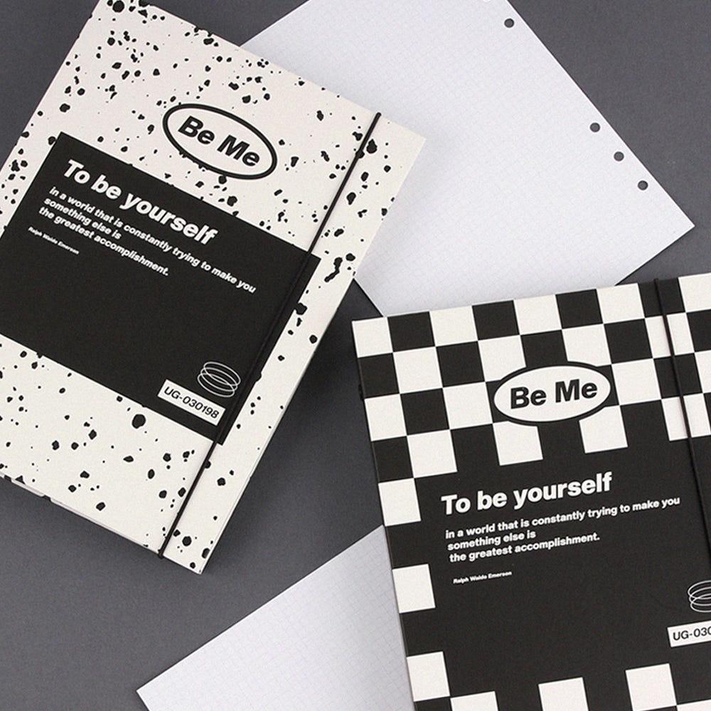 워너디스 Be Me A5 하드 6공 바인더 커버 세트 ( 심플 육공 그리드 속지포함 DIY )