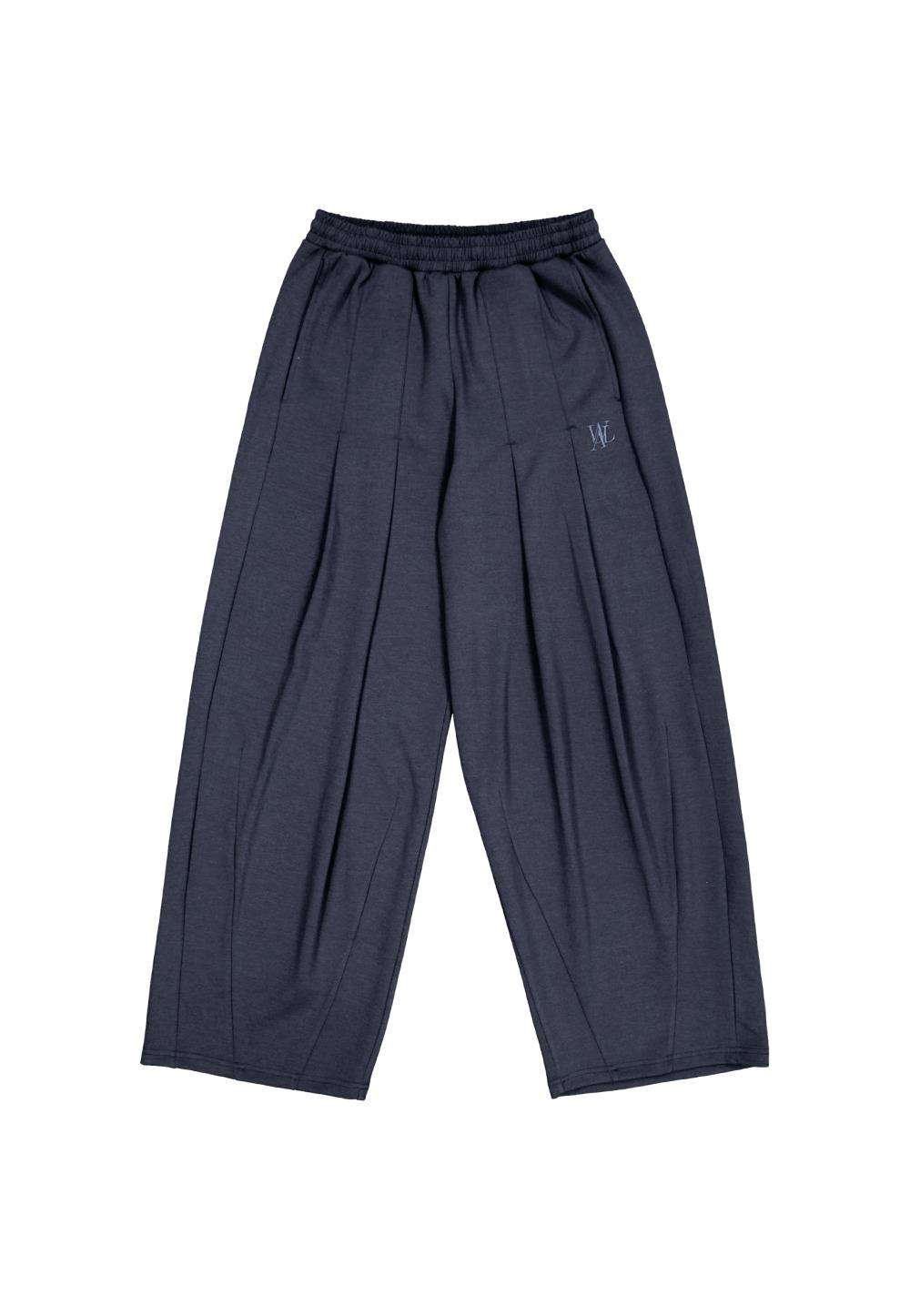 Two tuck wide fit sweat pants - PURPLE