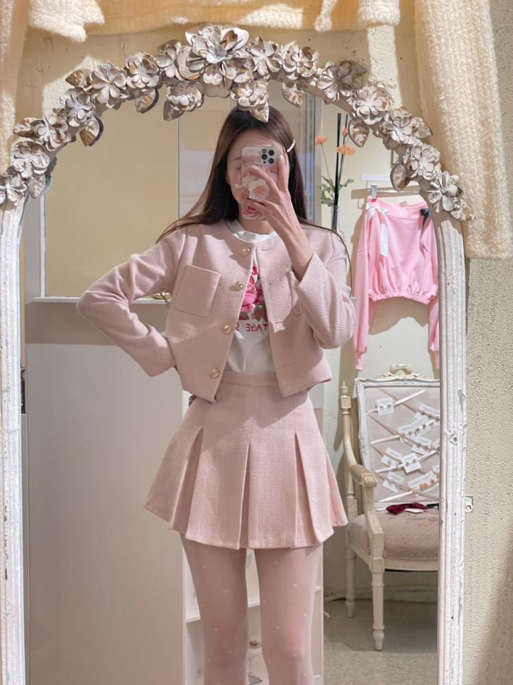 밀크 트위드투피스 트위드세트