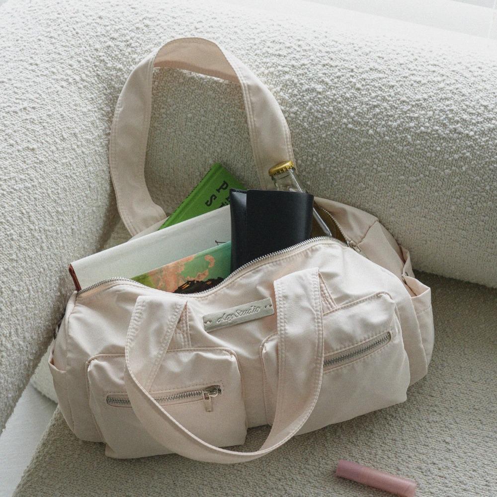 NYLON POCKET DUFFLE BAG (3 color) [ IVORY - 10/25 예약발송]