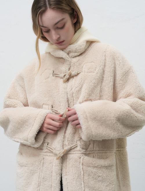 리버시블 무스탕 더플 코트 [IVORY] / WBE4L10522