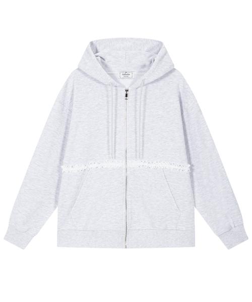 MERINGUE HOOD ZIP-UP-MELANGE