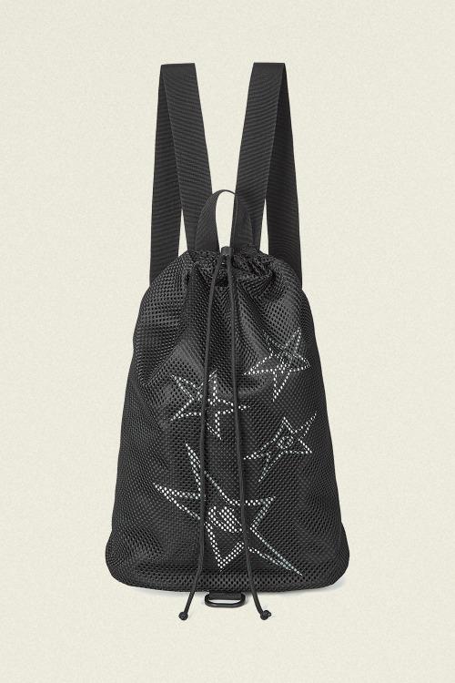 STAR LOGO Mesh Sports Bag_Black