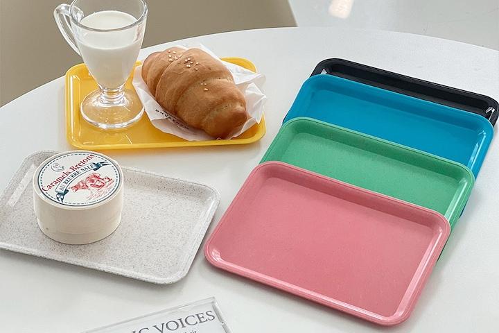 제로웨이스트 에코 컬러트레이 사각 트레이 카페 미니쟁반 소품트레이