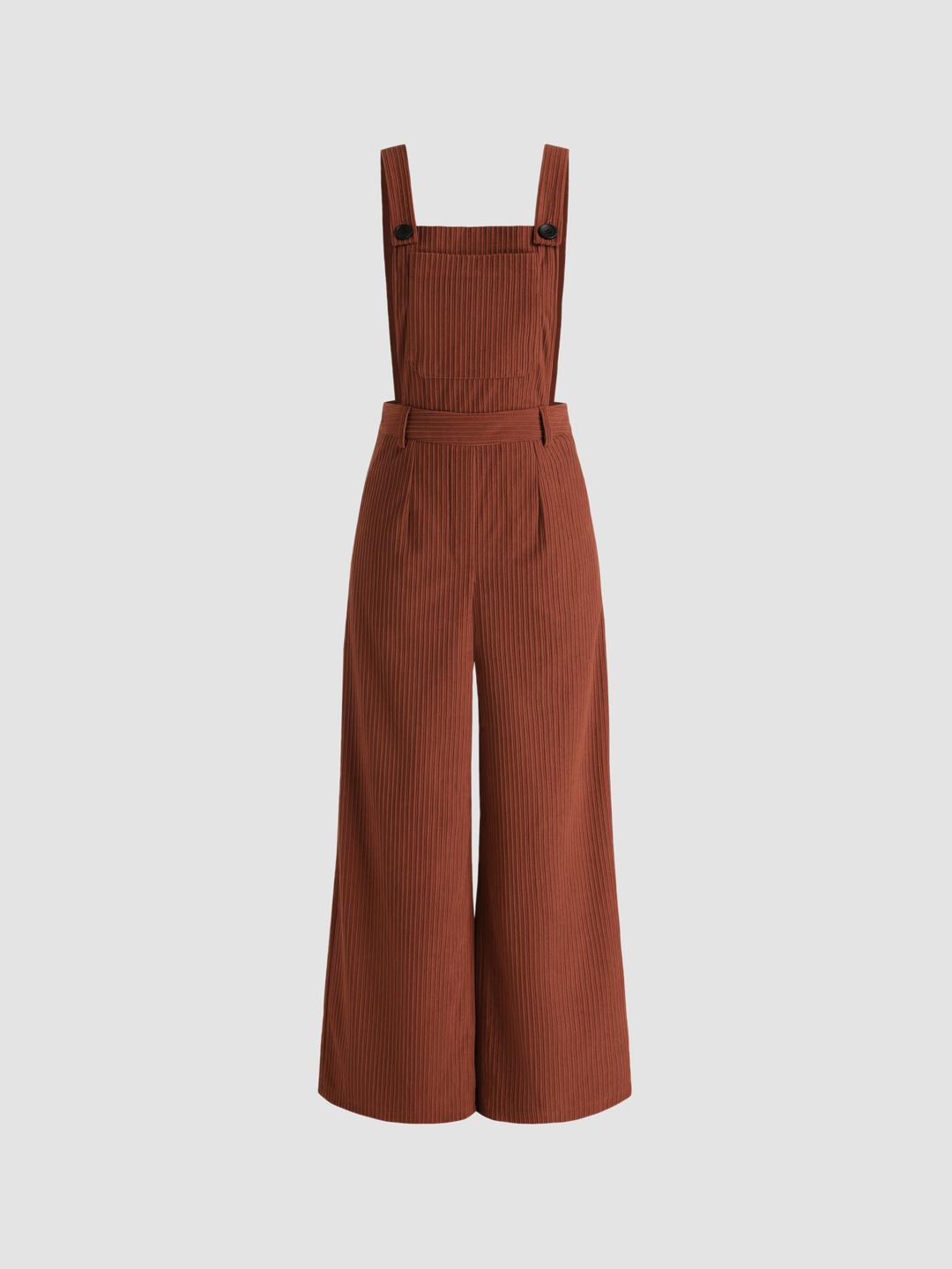 Red Corduroy Jumpsuit