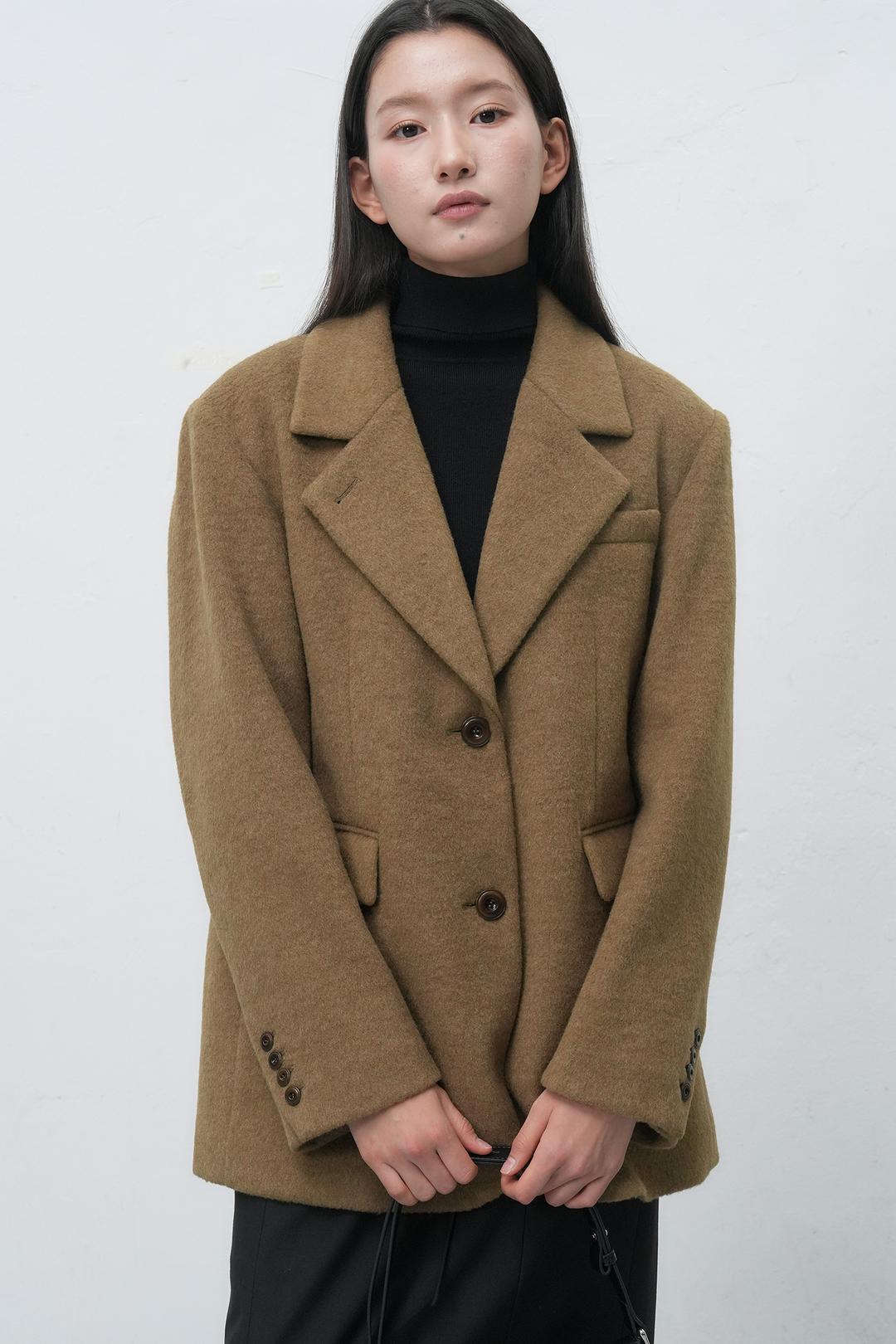 WOMAN 헤어리 퀼팅 자켓 [KHAKI BEIGE]