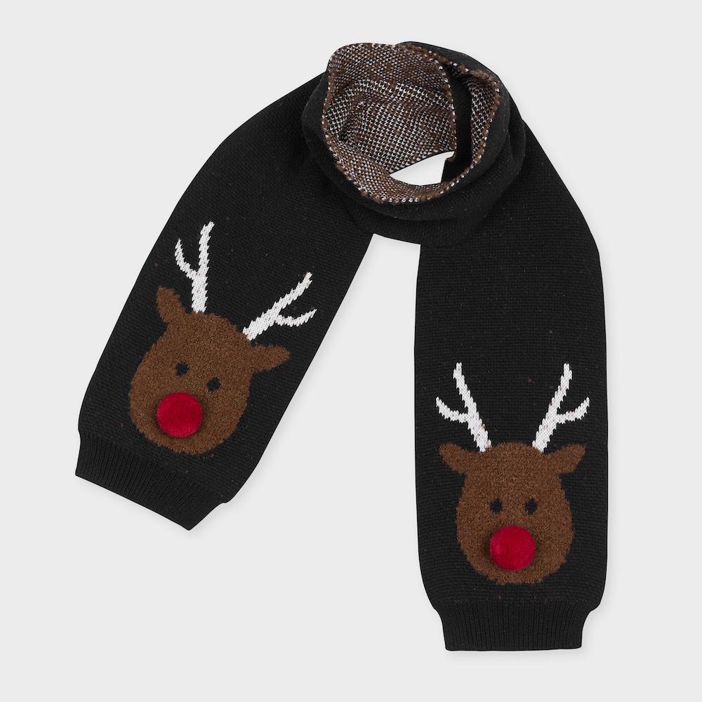 wool muffler pompom rudolph