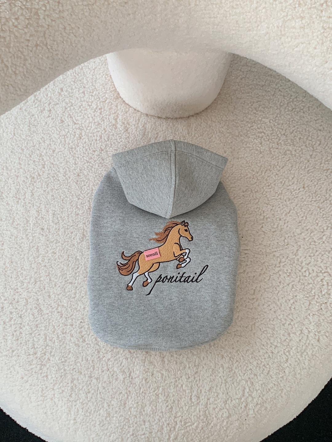 poni-tail hoodie (gray)