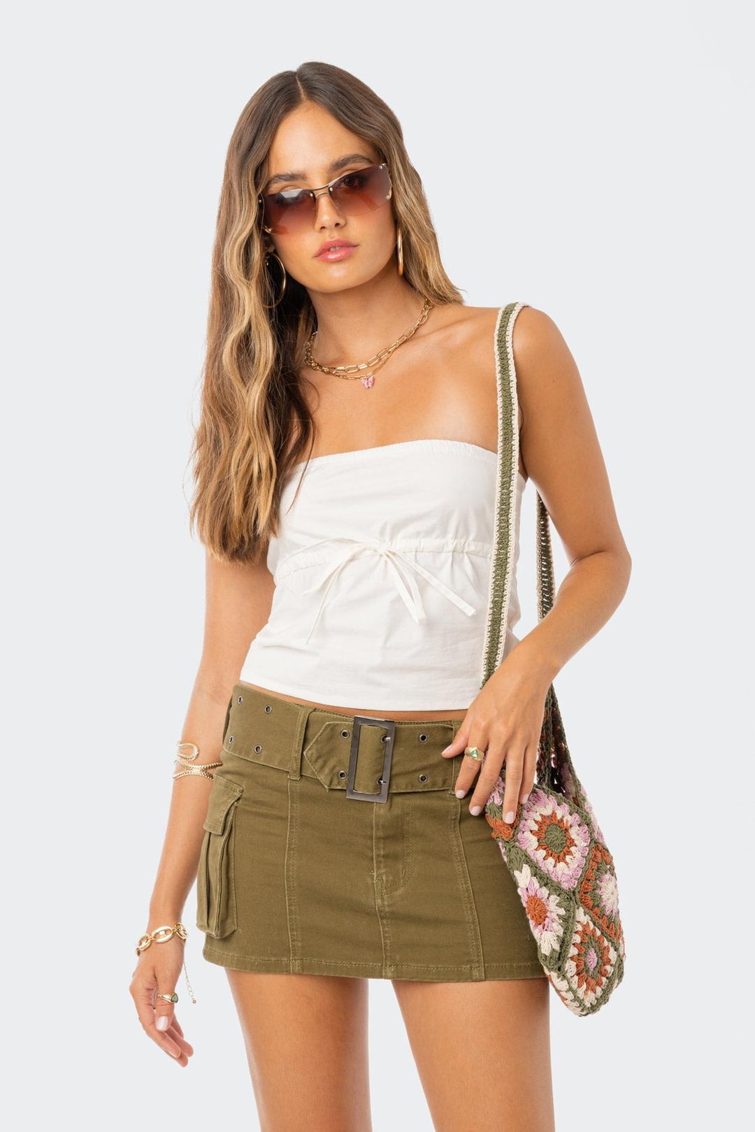 Reva Strapless Top - WHITE / XS