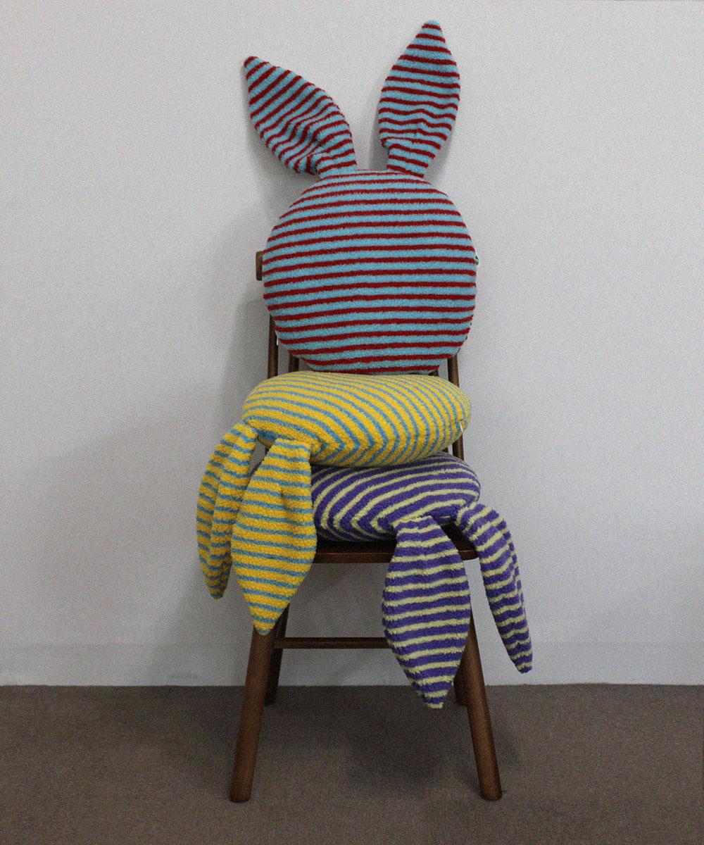 스트라이프 토끼 귀 쿠션 stripe rabbit ear cushion ( 3 color )