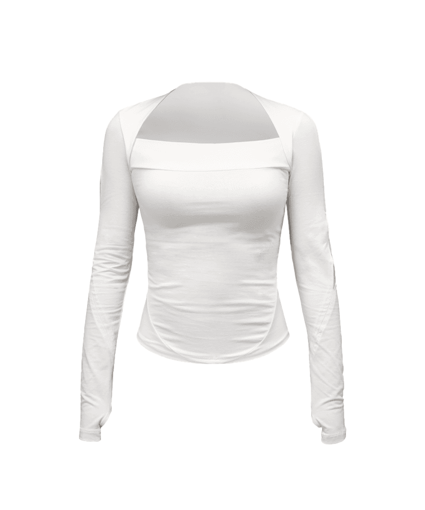 Shoulder Wrap Long Sleeve / Off White