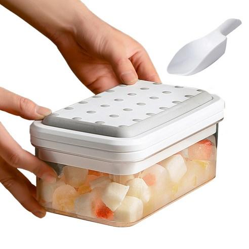 자유부인990 누르면 얼음톡 실리콘 28구 아이스트레이 + 스쿱 세트