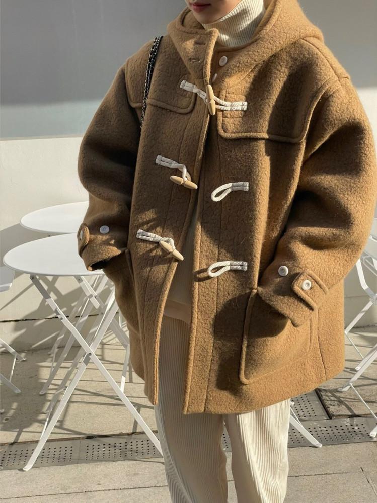 The able 더에이블 로랑 더플 후드 오버 코트