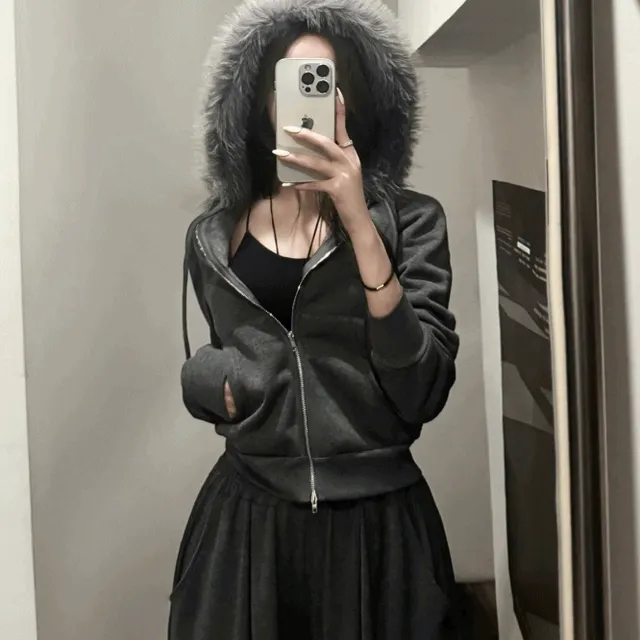 [희귀소장템/핏보장!] 슬림핏 차콜퍼 기모 후드집업 / 네오프렌 후드