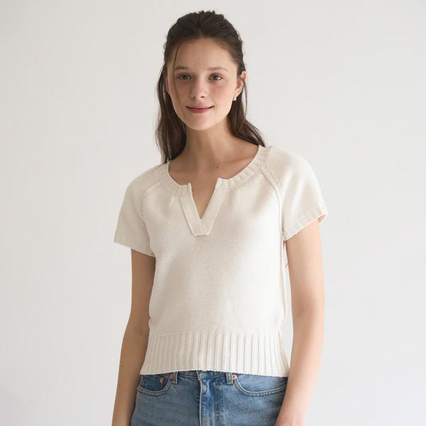 Marie Cotton Basket Knit (Milk)