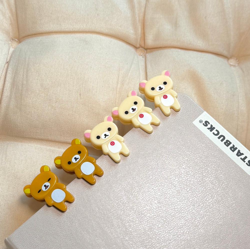[Rilakkuma] 리락쿠마 코리락쿠마 집게형 미니클립 세트 6pcs 고전문구