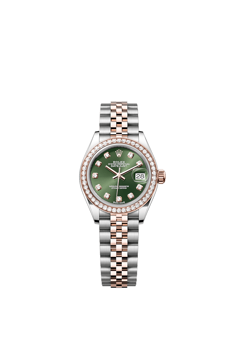 롤렉스 Lady-Datejust 시계: 오이스터스틸과 에버로즈 골드 - m279381rbr-0007